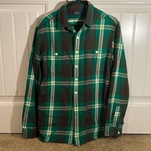 Ralph Lauren Green Pattern Long Sleeve Short Medium